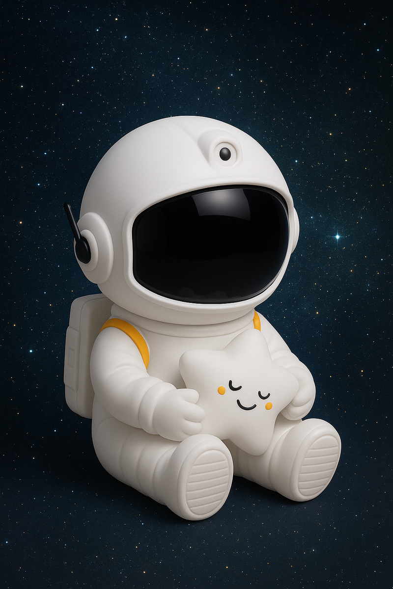 Luminária Astronauta Projetor Galáxia – Leve o universo para dentro do seu quarto!