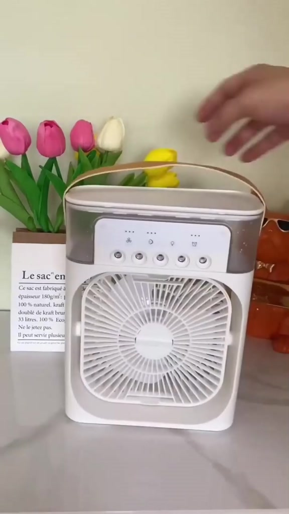 Mini Ar Condicionado Climatizador Umidificador Ventilador Portátil USB Led 