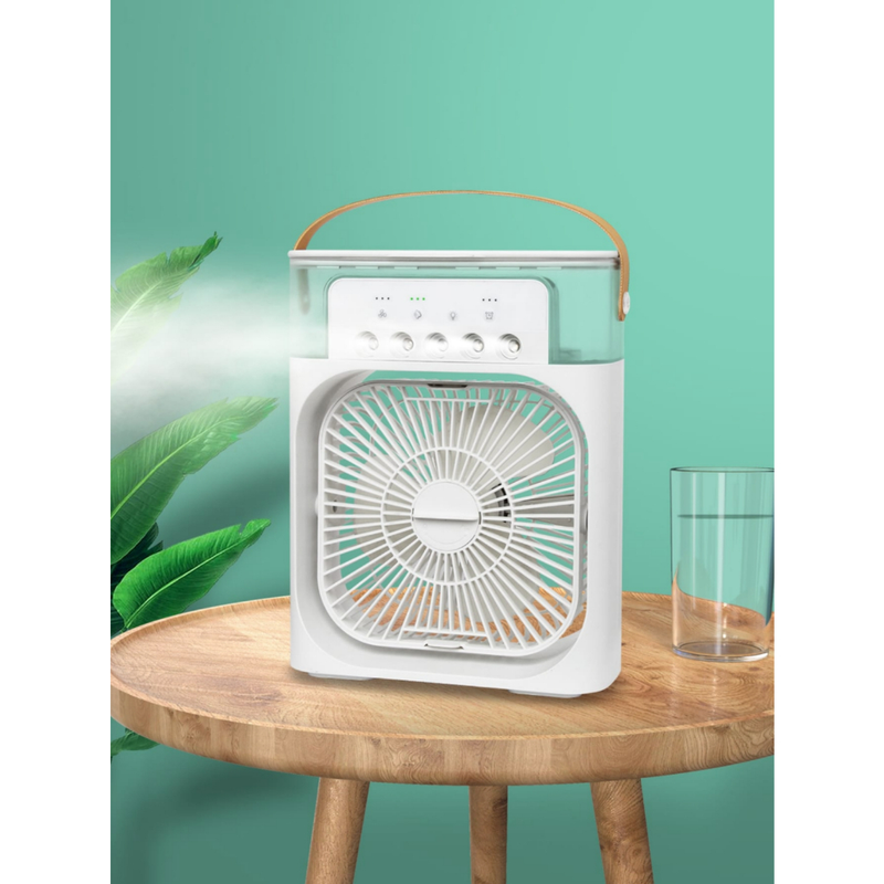 Mini Ar Condicionado - Climatizador - Umidificador  - Ventilador Portátil USB Led