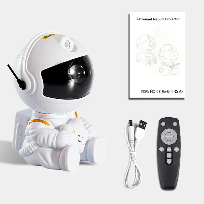 Luminária Astronauta Projetor Galáxia – Leve o universo para dentro do seu quarto!