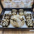 Xícara de Café Luxo – Kit com 12 Peças em Cerâmica