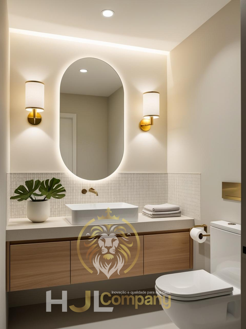 Espelho Decorativo Oval 80x50 Vidro Lapidado Decoração Moderna Elegante Banheiro Sala quarto