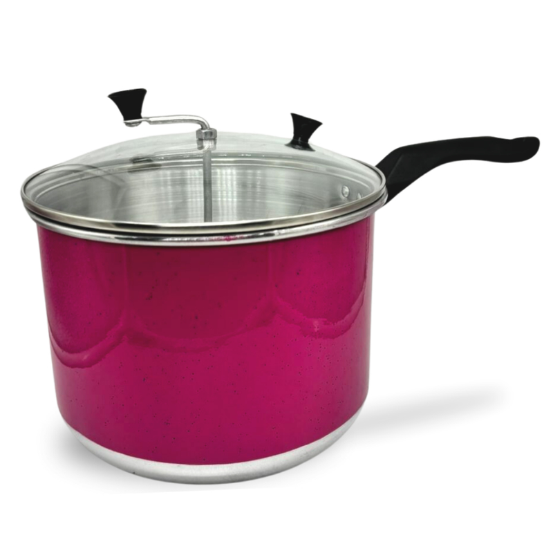 Panela Pipoqueira N°20 Alumínio com Tampa de Vidro 4 Litros(Pipoqueira de Aluminio)