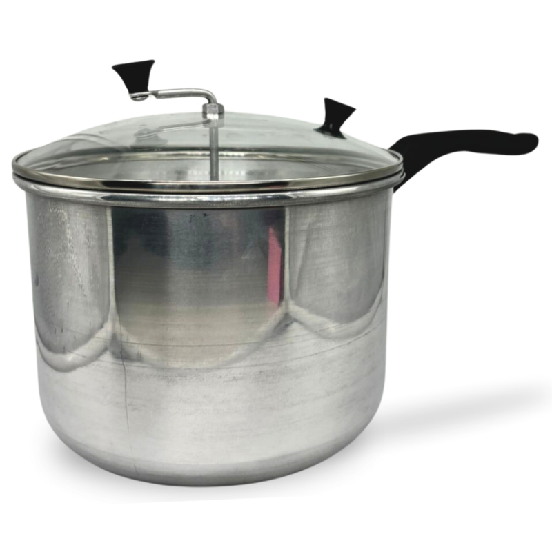 Panela Pipoqueira N°20 Alumínio com Tampa de Vidro 4 Litros(Pipoqueira de Aluminio)