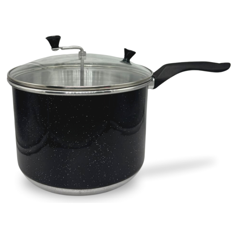 Panela Pipoqueira N°20 Alumínio com Tampa de Vidro 4 Litros(Pipoqueira de Aluminio)