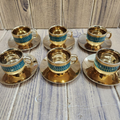 Xícara de Café Luxo – Kit com 12 Peças em Cerâmica