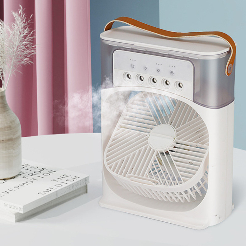 Mini Ar Condicionado Climatizador Umidificador Ventilador Portátil USB Led 