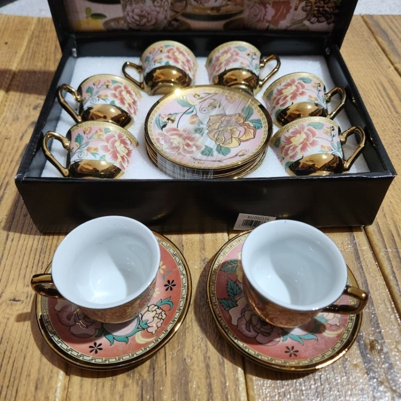 Xícara de café Kit com 12 peças de Cerâmica em Pocelana mega top