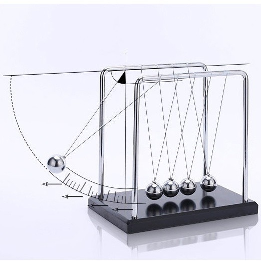 Pêndulo de Newton Enfeite Decoração p/ Sala Escritório Balance Balls